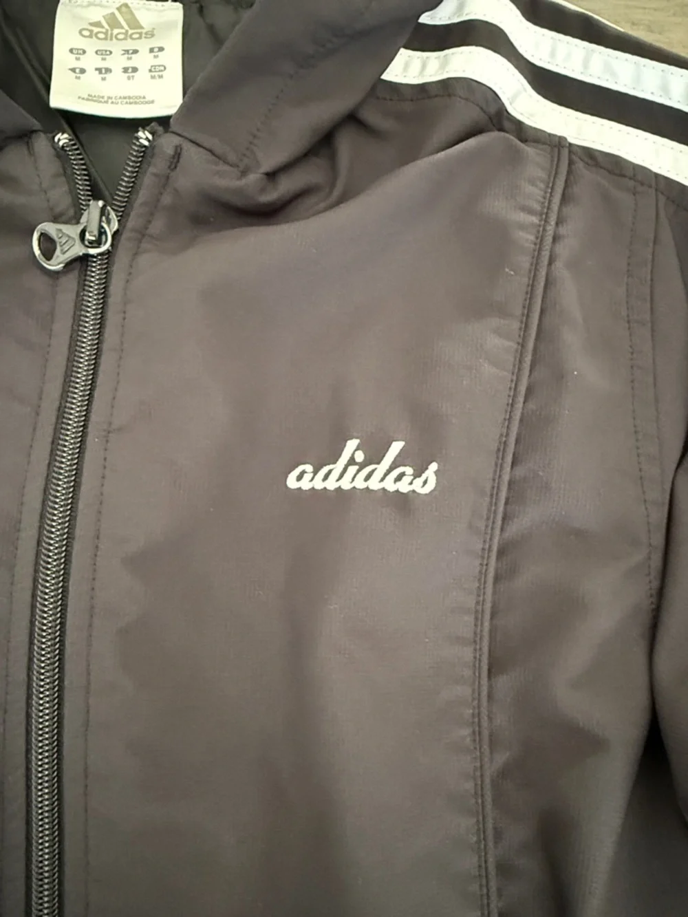 Adidas Black Hooded Track Jacket - Picture 3 of 6